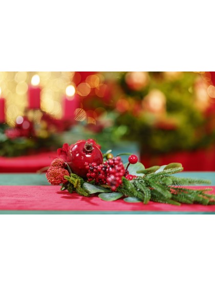 PIC RED BERRIES 90CM X 23CM X 10CM