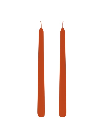 SET 2 BOUGIES FLAMBEAUX ORANGE SIENNA DIA 2.2CM X 25CM