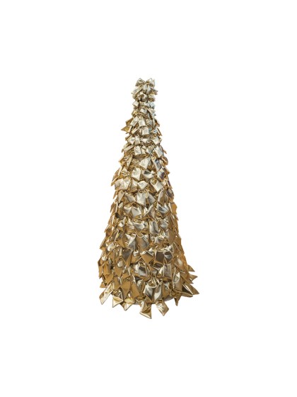 SAPIN NOEUDS OR BRILLANT DIA 30CM X 83CM