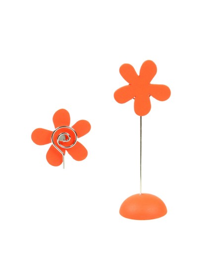 WOODEN FLOWER CARD HOLDER 11CM 