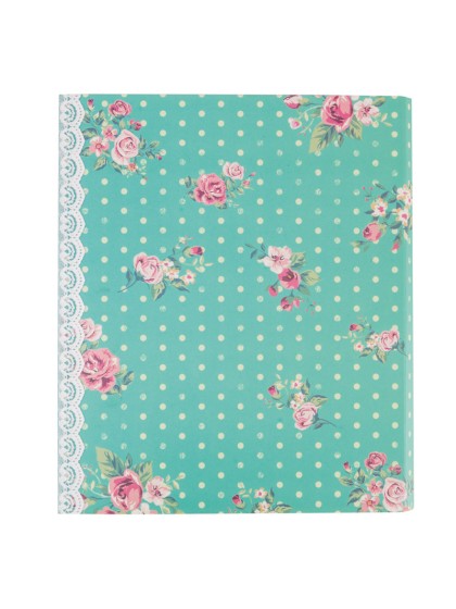 LIVRE D’OR 60 PAGES THEME SHABBY VERT PASTEL 24CM X 20CM