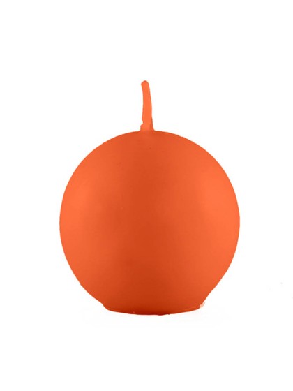 ORANGE BALL CANDLE DIA 6CM
