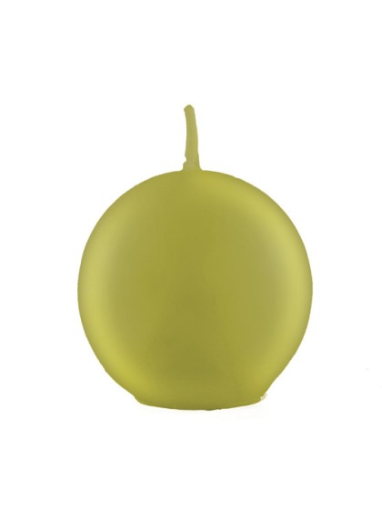 BOUGIE BOULE OR METAL DIA 6CM