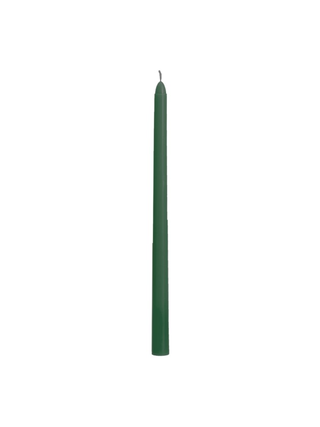 SET OF 2 JUNGLE GREEN TAPER CANDLES 30CM