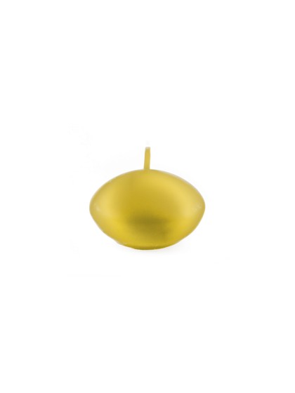 SET OF 6 METALLIC GOLD FLOATING CANDLES DIA 4.7CM