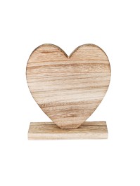 HERZ IN HOLZ 18.5CM X 5CM X 20.5CM