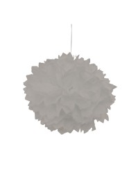 SET 2 POMPONS SEIDENPAPIER GRAU DIA 30CM