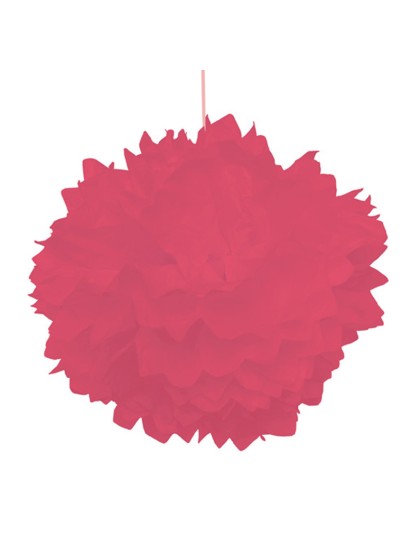 SET 2 POMPONS SEIDENPAPIER ROT DIA 40CM