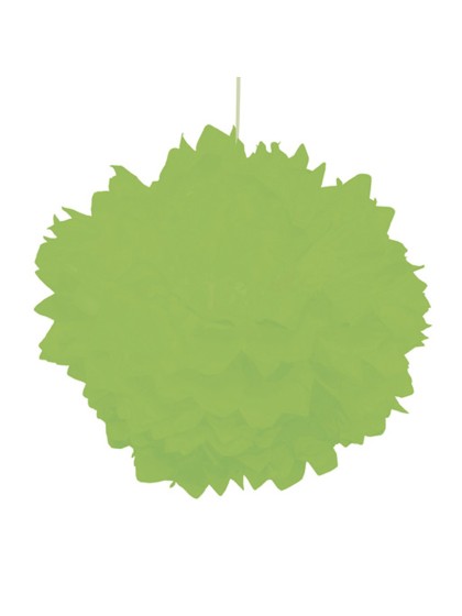 SET 2 POMPONS SEIDENPAPIER GRÜN LIME DIA 40CM