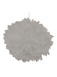 SET 2 POMPONS SEIDENPAPIER GRAU DIA 40CM