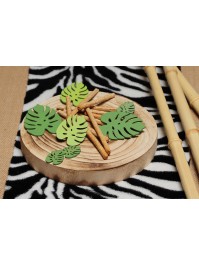 SET 10 FEUILLES PALMIER A DISP TAILLES ASS 3.5 CM/6 CM/8 CM