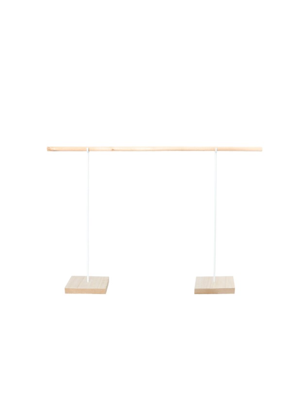 CENTRE DE TABLE BOIS/METAL 60CM X 12CM X 40CM