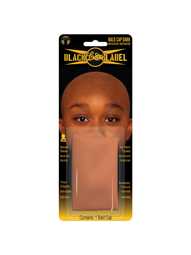 SCHÄDEL CHAUVE SCHWARZ LATEX 