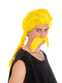 SET PERRUQUE + MOUSTACHE ORDRALFABETIX - ASTERIX® AVEC ELASTIQUE