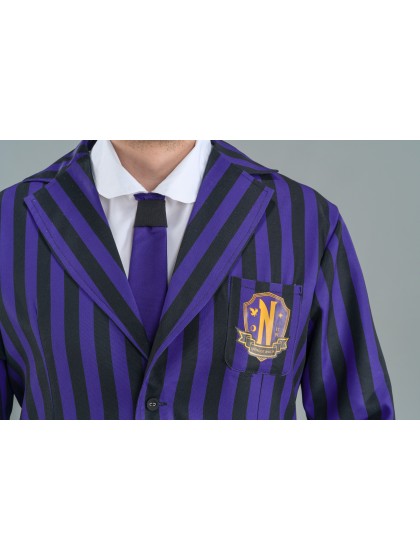 WEDNESDAY © MAN SCHOOL UNIFORM BLACK / VIOLET 3 PIECES L