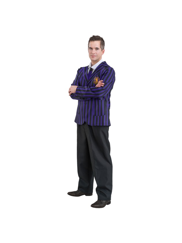 WEDNESDAY © MAN SCHOOL UNIFORM BLACK / VIOLET 3 PIECES S