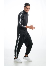 BLACK RAPPER OUTFIT 2 PIECES L