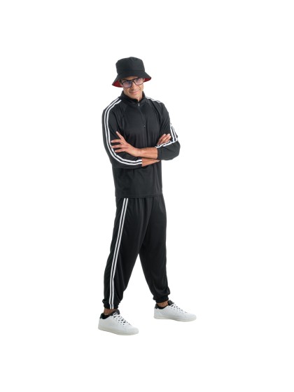 BLACK RAPPER OUTFIT 2 PIECES M