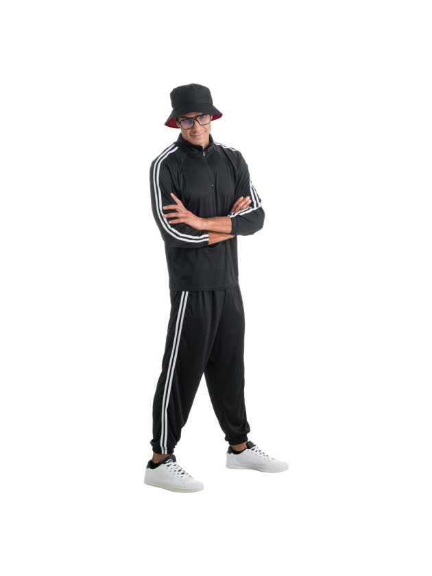 BLACK RAPPER OUTFIT 2 PIECES XL