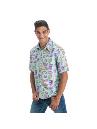 90’S BLUE SHIRT L