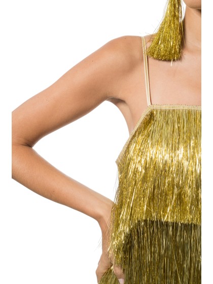 ROBE SCINTILLANTE A FRANGES OR S