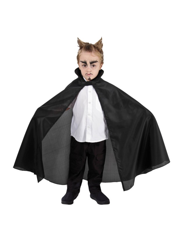 CAPE TAFFETAS ENFANT NOIR 85CM