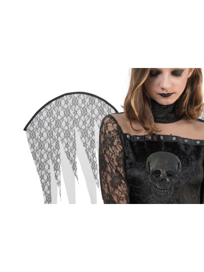 AZAELA BLACK DRESS WITH LACE WINGS 3 PIECES 152CM