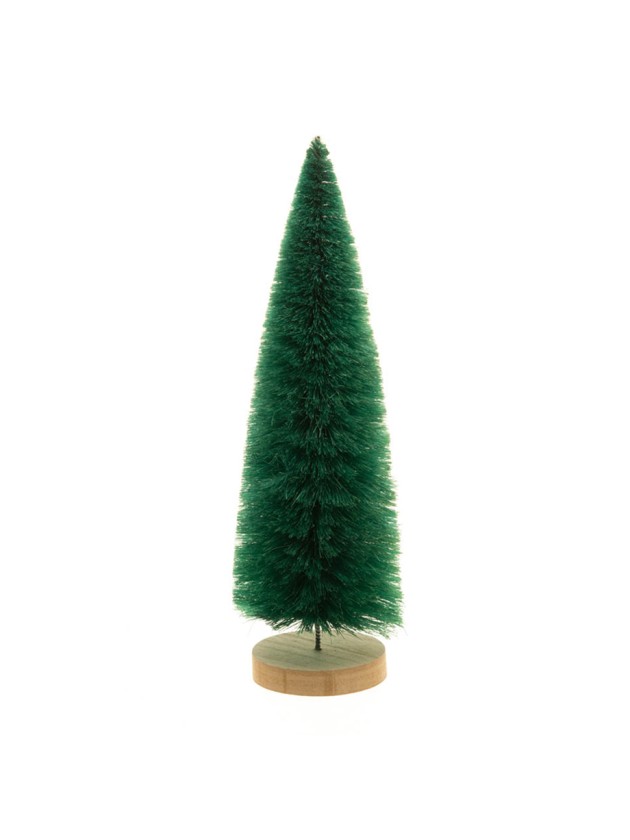 SAPIN VERT FORET SUR SOCLE BOIS DIA 11CM X 33CM
