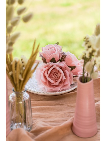 BLUMENSTRAUSS 3 ROSA PUDER 16CM X 10CM X 70CM
