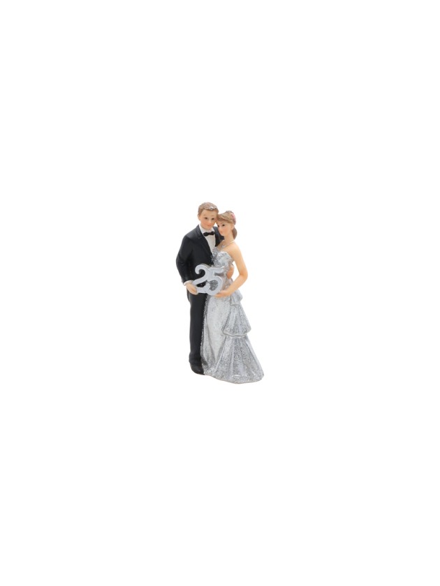 PAAR KUNSTHARZ NOCES D’ARGENT 5CM X 3CM X 11CM