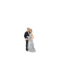PAAR KUNSTHARZ NOCES D’ARGENT 5CM X 3CM X 11CM
