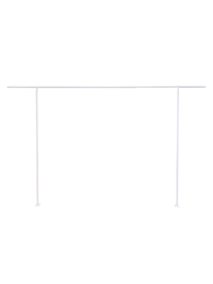 BARRE DECORATIVE EXTENSIBLE POUR TABLE METAL BLANC 120 CM A 180 CM X 106 CM