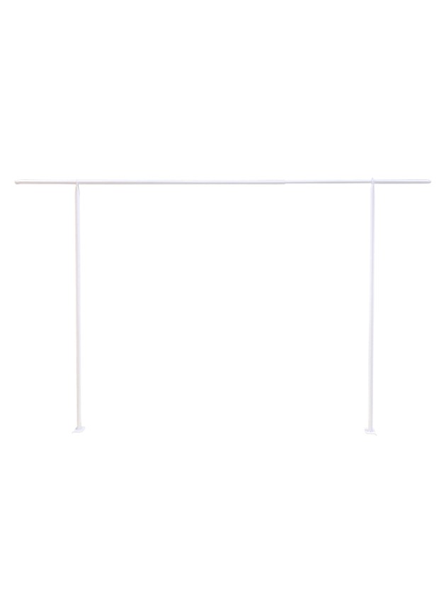 BARRE DECORATIVE EXTENSIBLE POUR TABLE METAL BLANC 120 CM A 180 CM X 106 CM