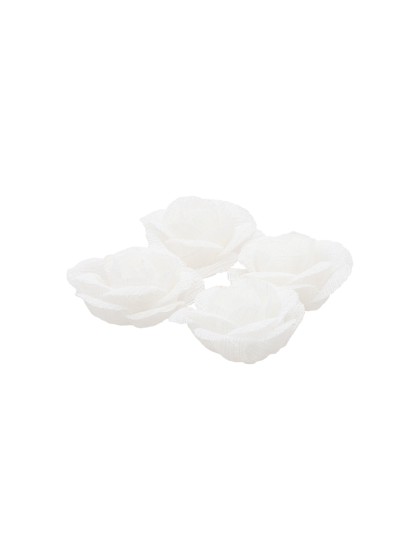 BEUTEL 4 MINI ROSA WEISS EFFEKT LEINEN DIA 4CM
