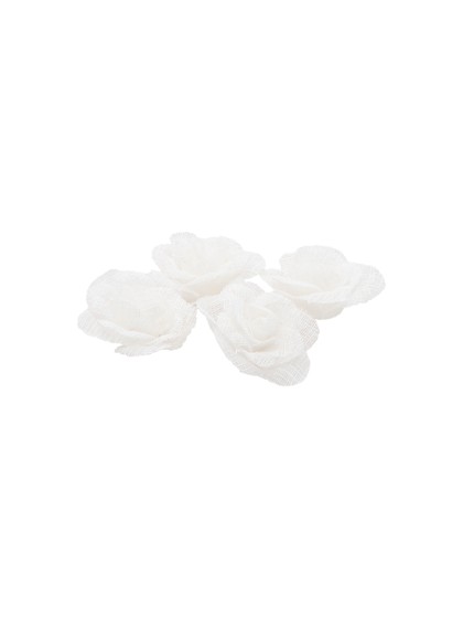 BEUTEL 4 MINI ROSA WEISS EFFEKT LEINEN DIA 3CM