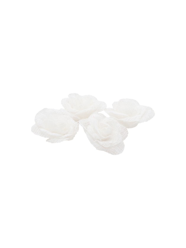 BEUTEL 4 MINI ROSA WEISS EFFEKT LEINEN DIA 3CM