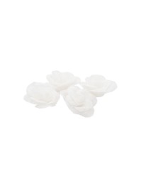 BEUTEL 4 MINI ROSA WEISS EFFEKT LEINEN DIA 3CM