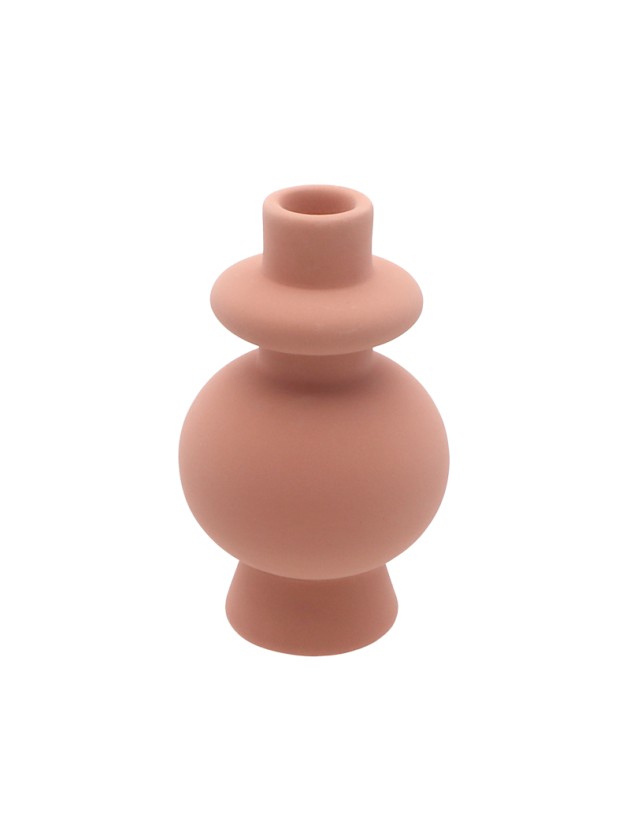 PORTE FACKELKERZE KERAMIK TERRACOTTA DIA 9.2CM X 15.5CM