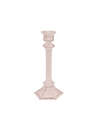 KERZENLEUCHTER GLAS ROSA D’AMBRE 10.5CM X 10.5CM X 24.5CM