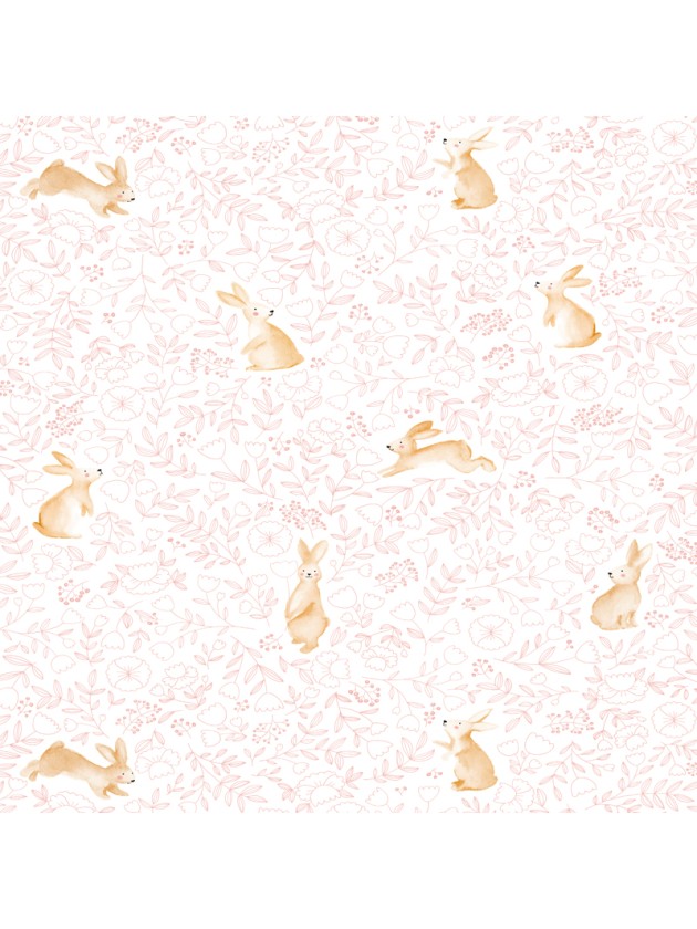 TISCHLÄUFER STOFF LOVELY RABBIT 28CM X 3M