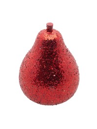 BIRNE AUS WEIHNACHTEN ROT PAILLETTE DIA 5.5CM X 8.5CM