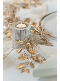 GUIRLANDE FEUILLES DE GARDENIA DOREES 20CM X 1.5M