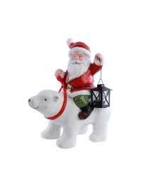 MAGNESIA SANTA ON WHITE BEAR 38CM X 22.5CM X 42.5CM