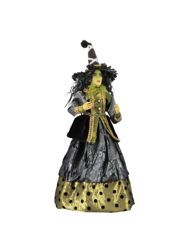 SORCIERE ROBE VERTE DEBOUT 21CM X 21CM X 62CM