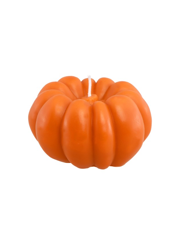 ORANGE PUMPKIN CANDLE BIG SIZE DIA 9.6CM X 5.5CM