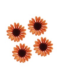 SET 4 TOURNESOLS ORANGES DIA 10CM X 1.5CM