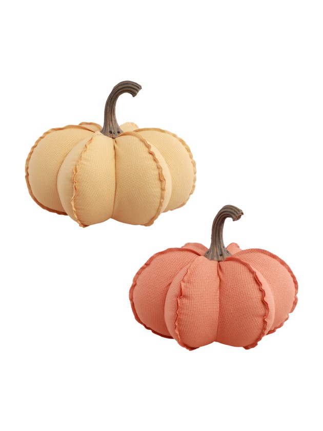 KÜRBIS STOFF 2 ASSORTIES DIA 19CM X 18CM