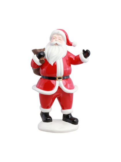 RESIN SANTA WITH SACK 18CM X 14CM X 30CM