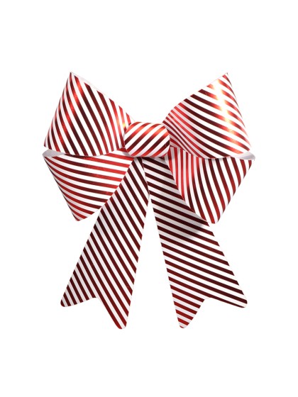 1 PVC BOW CANDY STRIPES 50.8CM X 66CM