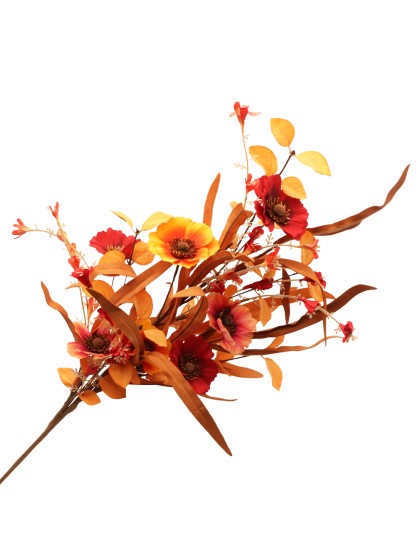 RED/ORANGE ARTIFICIAL AUTUMN STEM 20CM X 5CM X 80CM
